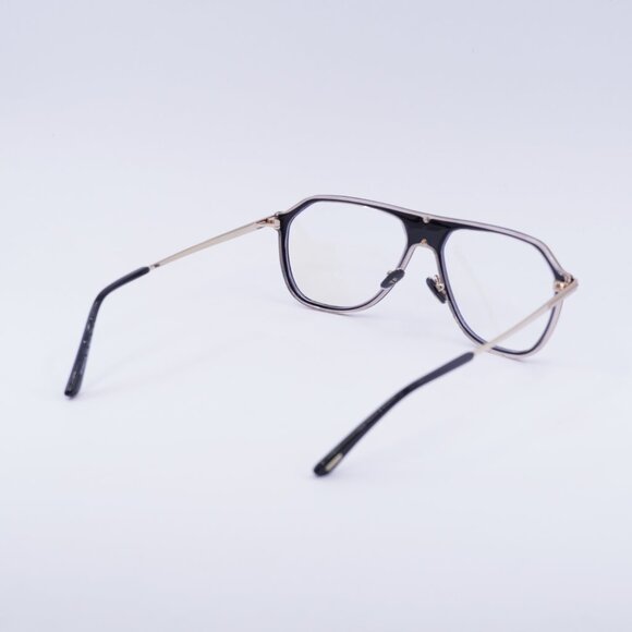 Tom Ford FT5943-B 003 Eyeglasses Black/Gold 56mm Aviator Frame, Blue Light Block - Picture 5 of 9